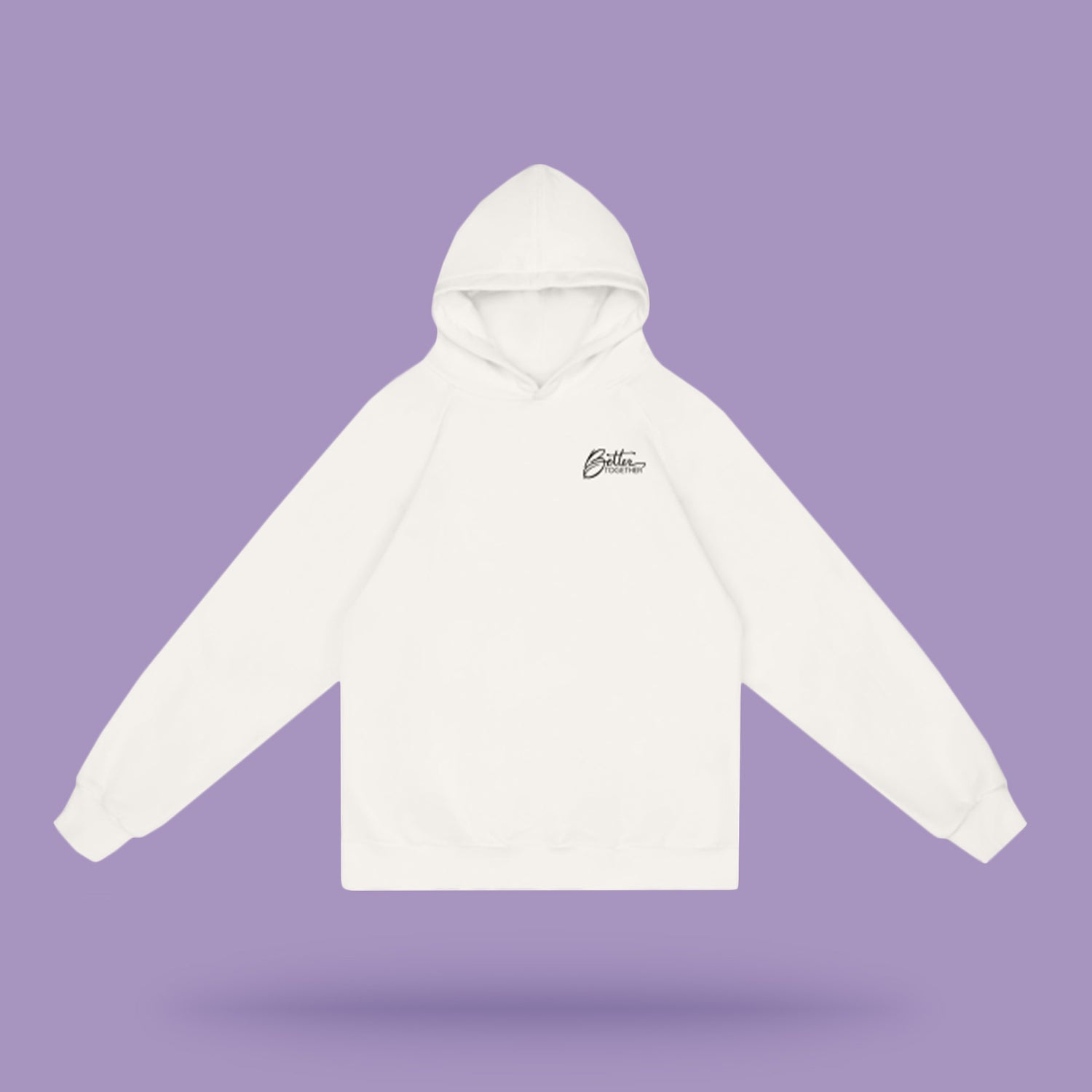 Better Together Graffiti Heart Hoodie - White