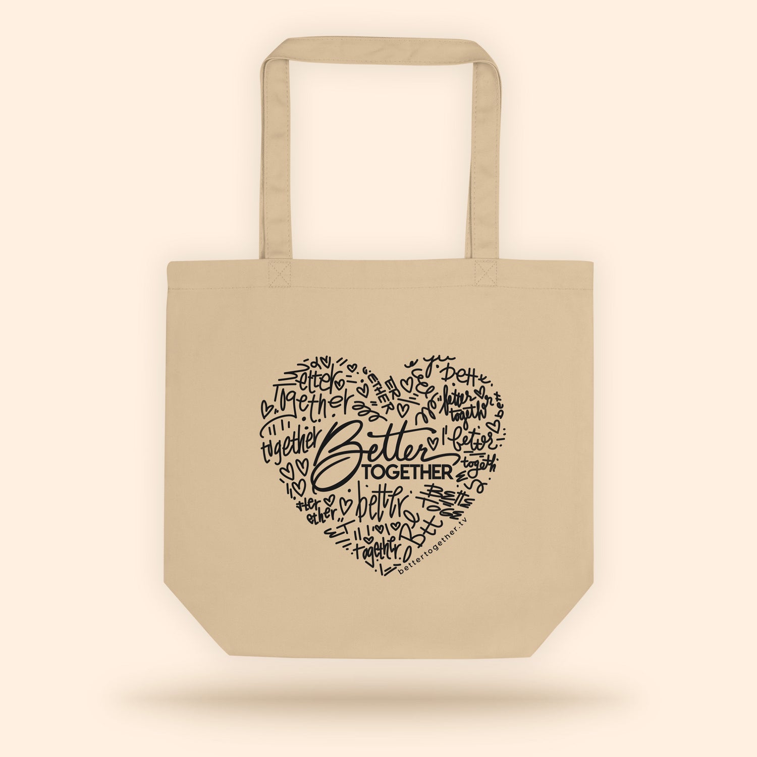 Better Together Graffiti Heart Tote - Beige