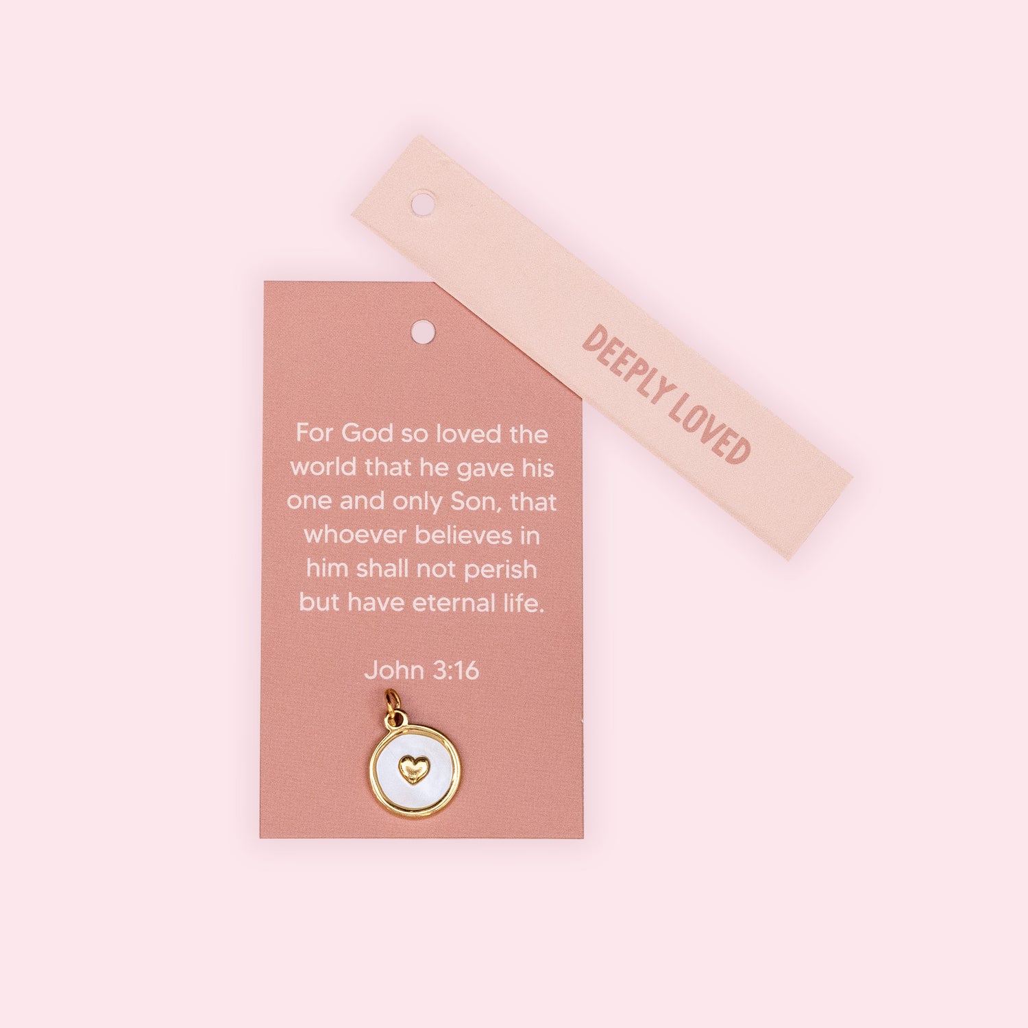 Deeply Loved Heart Charm
